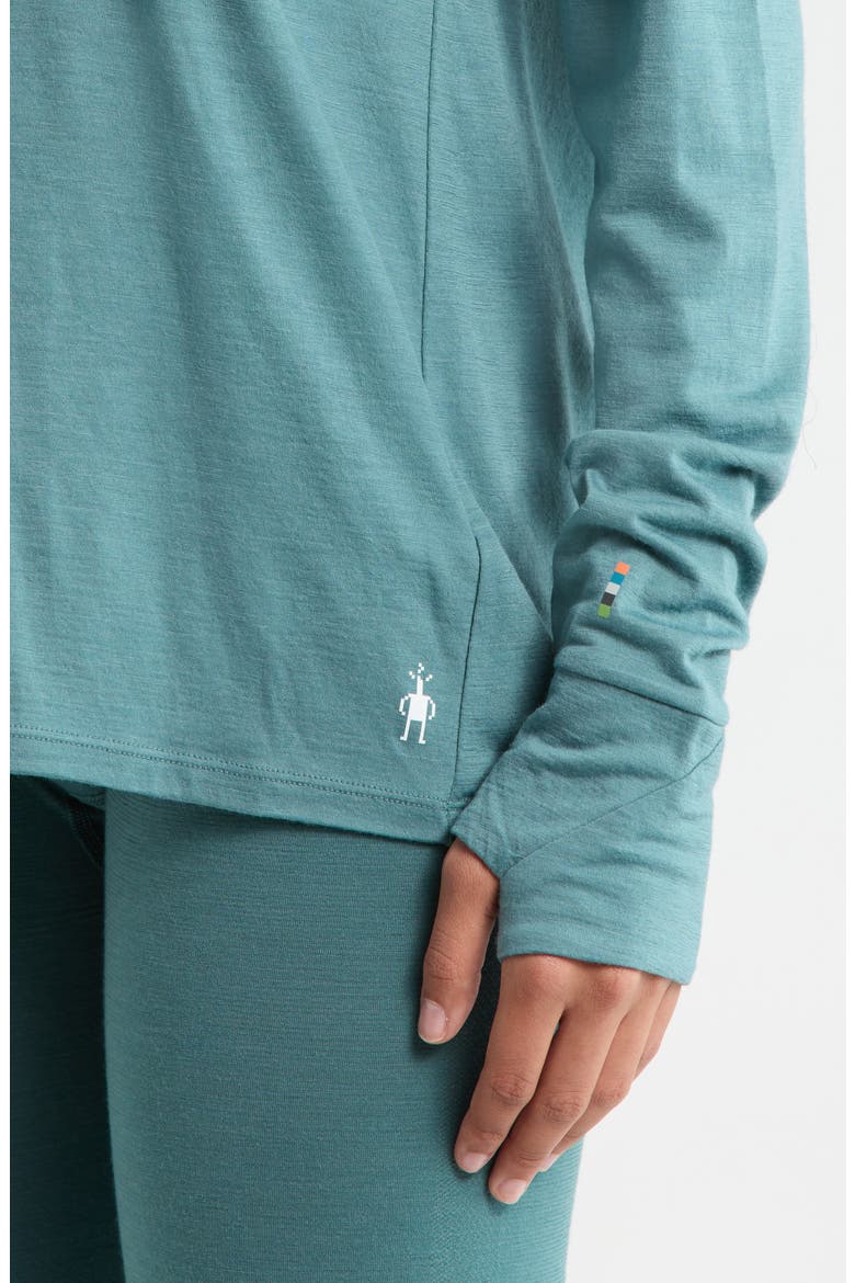 Sun Merino Wool Blend Hoodie, Alternate, color, DUSTY TEAL