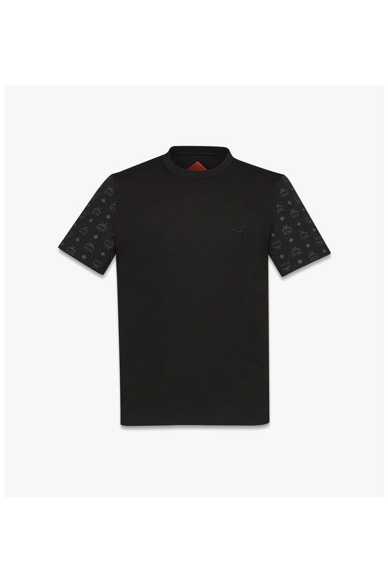 Logo T-Shirt in Organic Cotton and Monogram ECONYL®, Main, color, Black