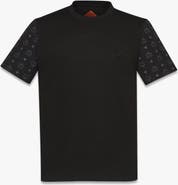 MCM Logo T-Shirt in Organic Cotton and Monogram ECONYL®
