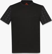 MCM Logo T-Shirt in Organic Cotton and Monogram ECONYL®
