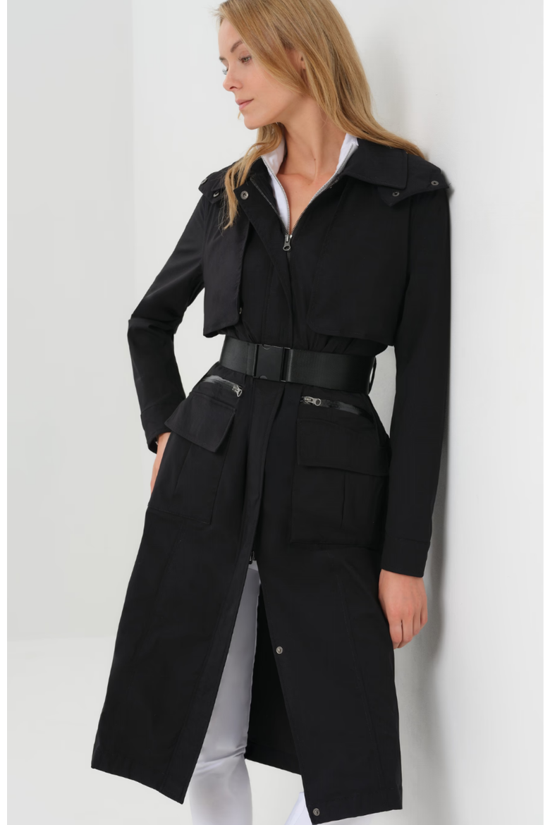 Kenya Waterproof Trench Coat, Main, color, Black