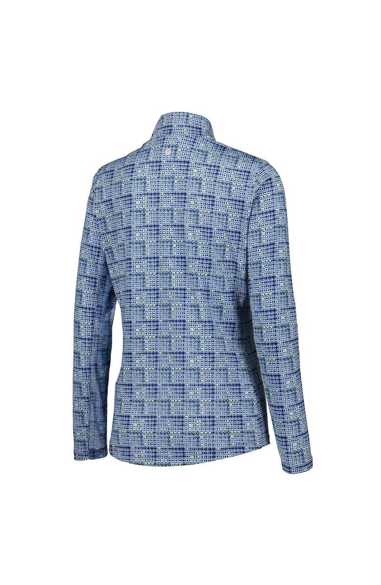 EPNY Women's EPNY  Blue 2024 Presidents Cup  Broken Geometric Print Quarter-Zip Pullover Top, Alternate, color, 