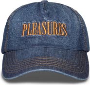 PLEASURES Zigzag Adjustable Cotton Denim Baseball Cap