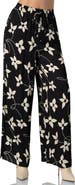 IVONNE Wide-Leg Floral Print Pants with Pockets