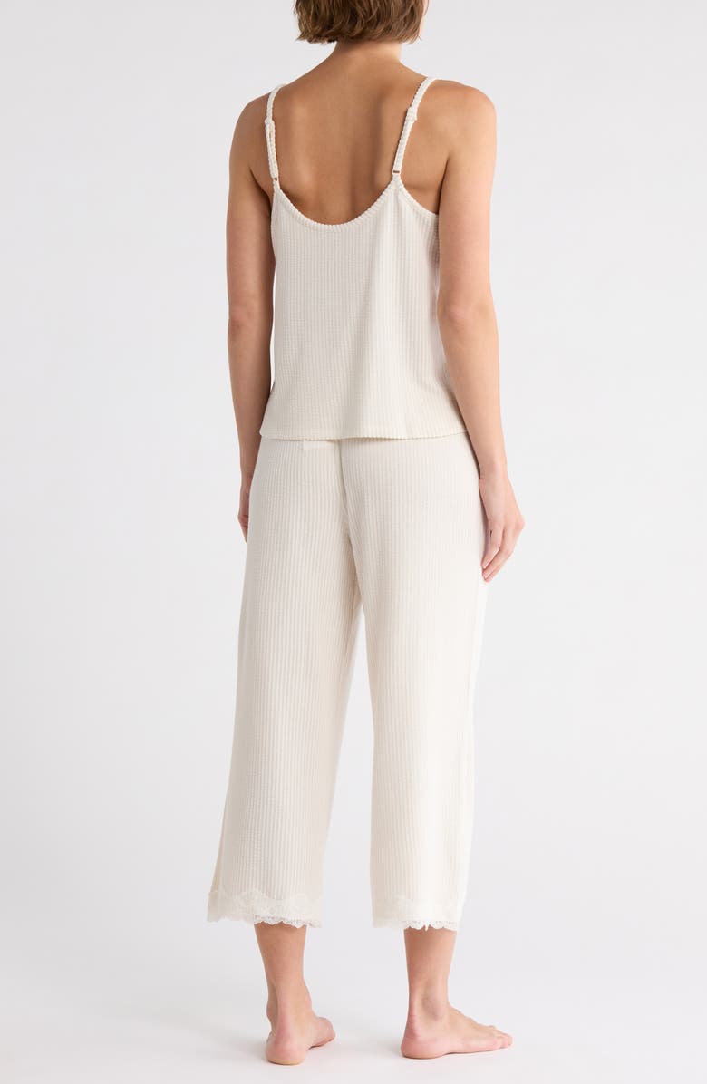 JACLYN Lace Wide Leg Capri Pajamas, Alternate, color, Yarn Dye Stripe