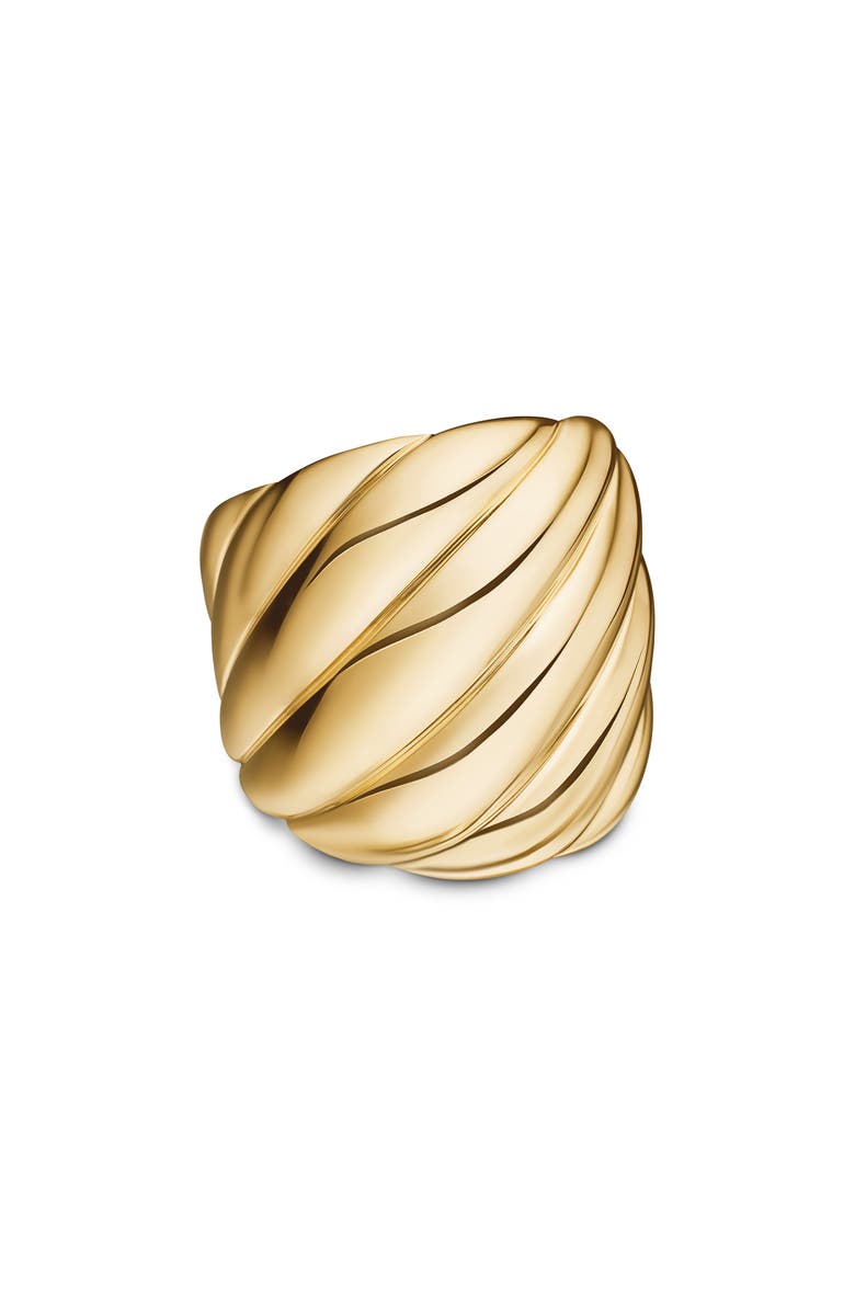 David Yurman Sculpted Cable Ring in 18K Yellow Gold, Main, color, 18K Yellow Gold