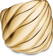 David Yurman Sculpted Cable Ring in 18K Yellow Gold