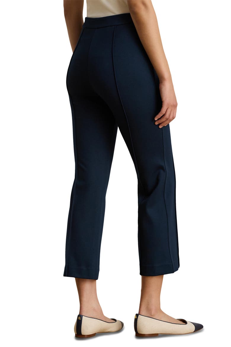 Flare Twill Ankle Pants, Alternate, color, LAUREN NAVY BLUE