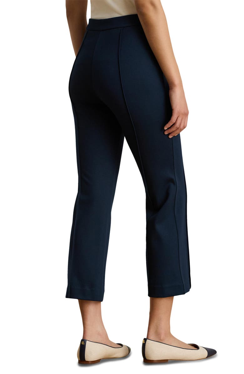 Lauren Ralph Lauren Flare Twill Ankle Pants, Alternate, color, Lauren Navy Blue