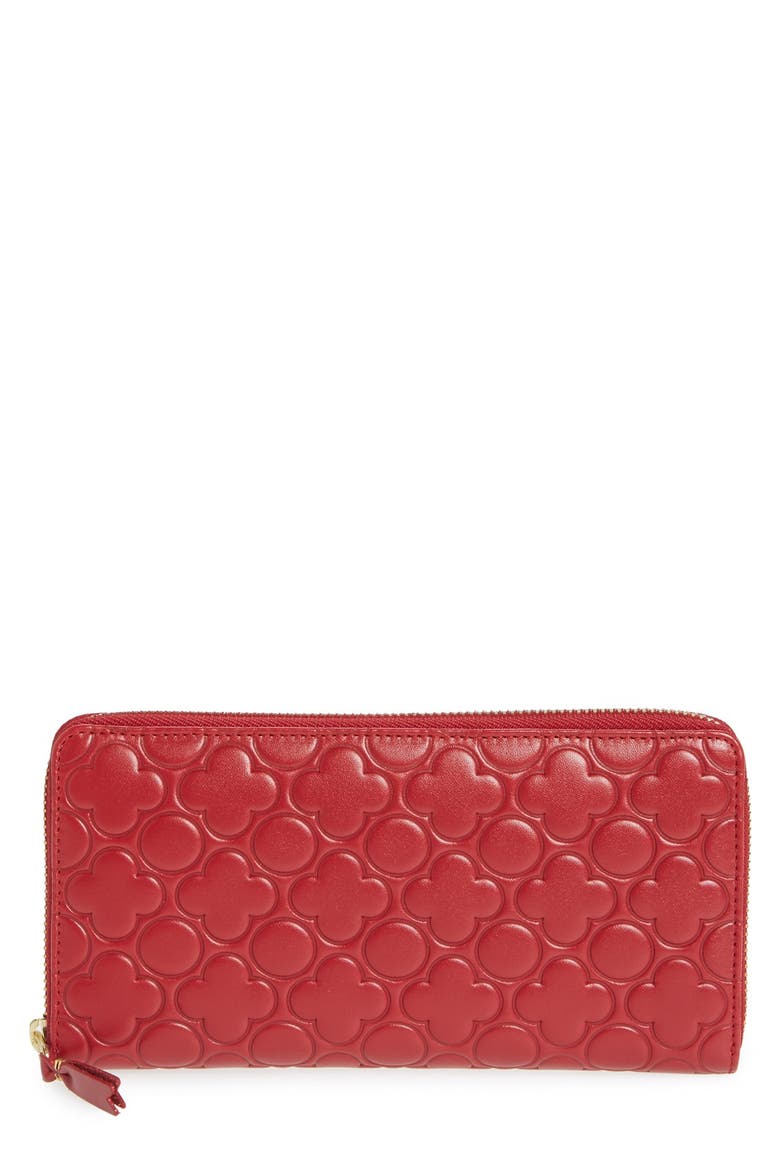 Continental Long Wallet, Main, color, CLOVER/ RED