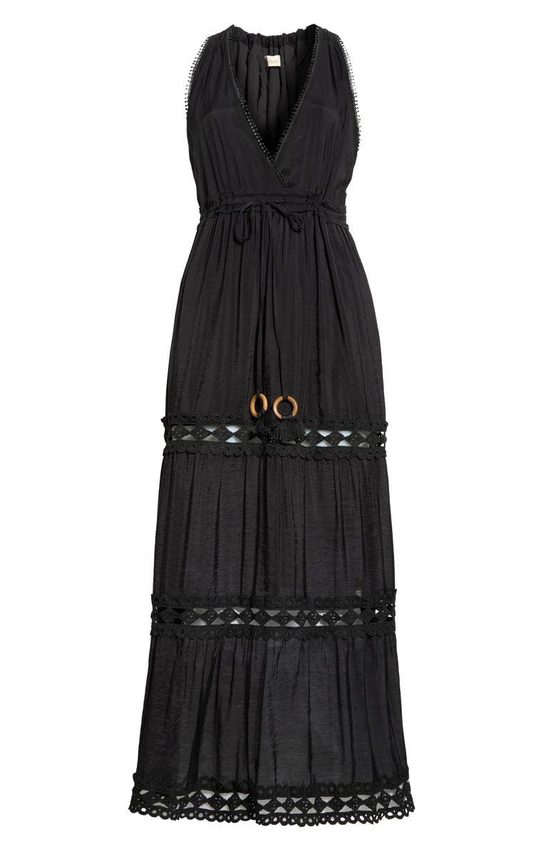 Elan Cutout Trim Sleeveless Cover-Up Maxi Dress, Alternate, color, 