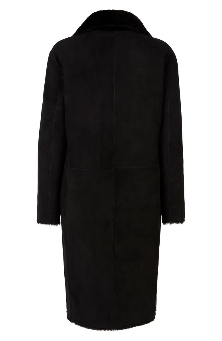 AllSaints Serra Genuine Shearling Coat, Alternate, color, 