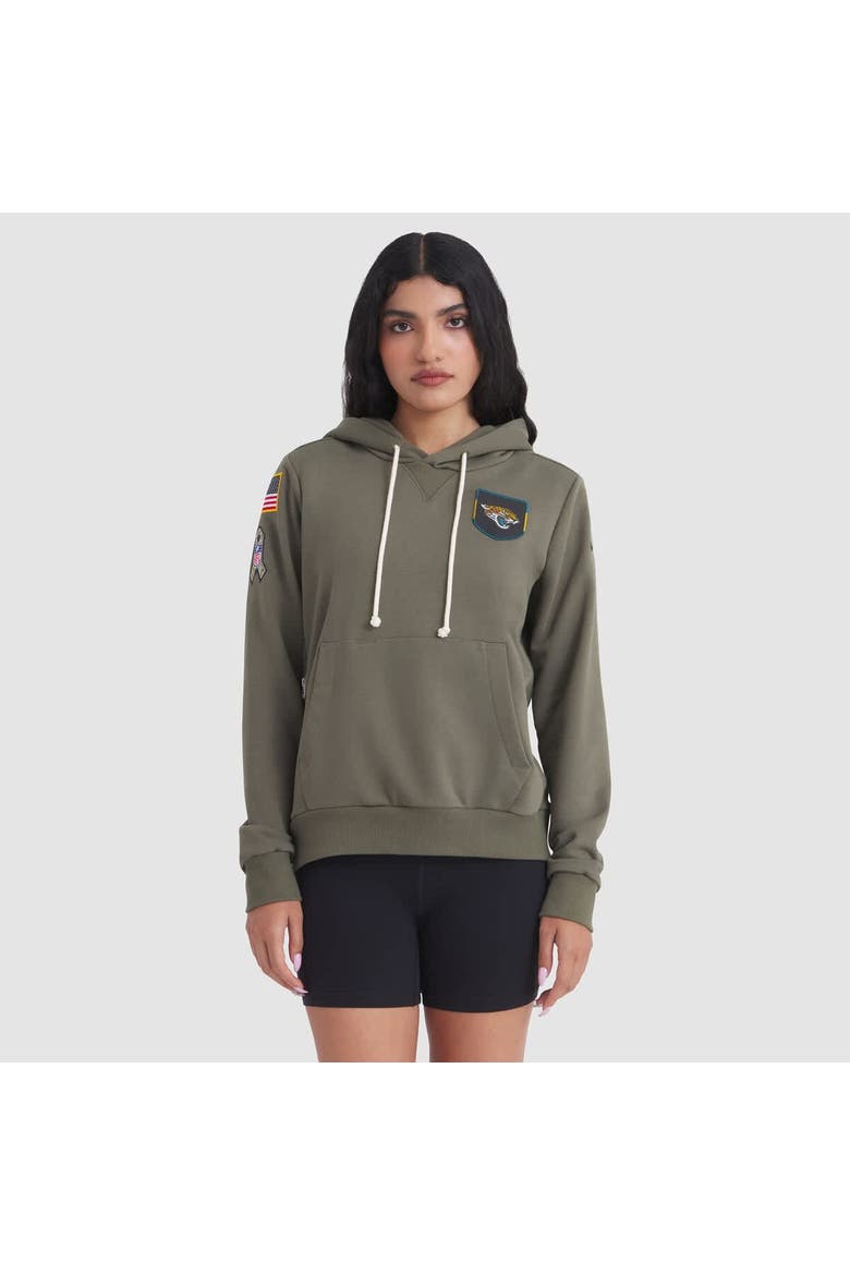 Women's Nike Olive Jacksonville Jaguars 2025 Salute to Service Sideline Standard Issue Dri-FIT Hoodie, Main, color, Olive