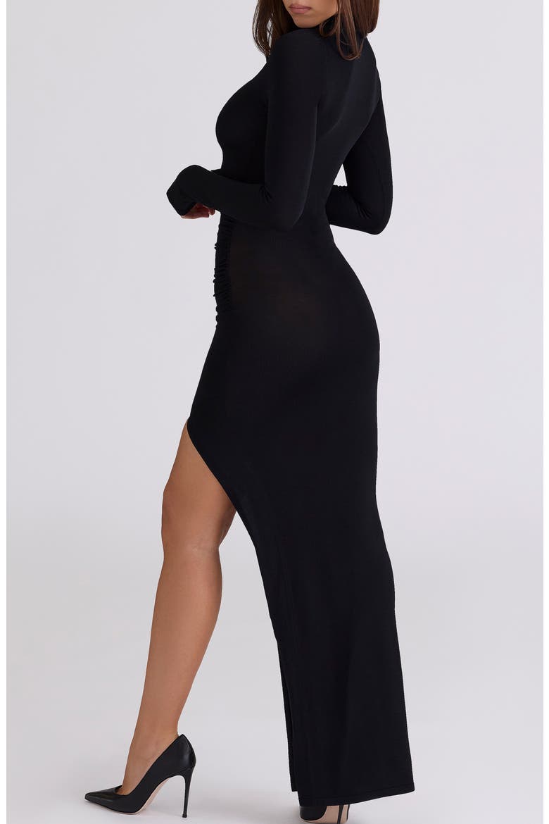Anais Black Cocktail Dress, Alternate, color, BLACK