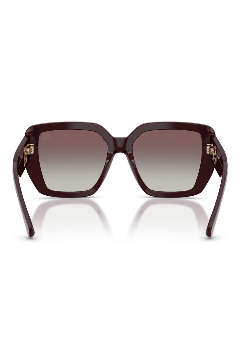 54mm Square Sunglasses, Alternate, color, BORDEAUX / GREY GRADIENT