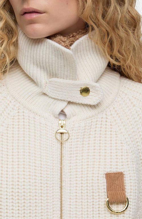 Barbour Marla Knit Bomber Jacket In Neutral