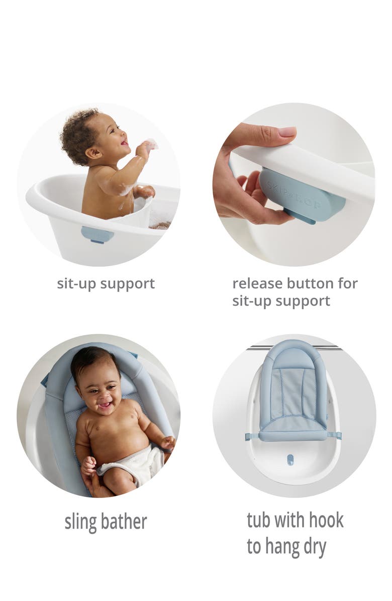 Skip Hop Wave 4-in-1 Baby Bath Tub, Alternate, color, Blue