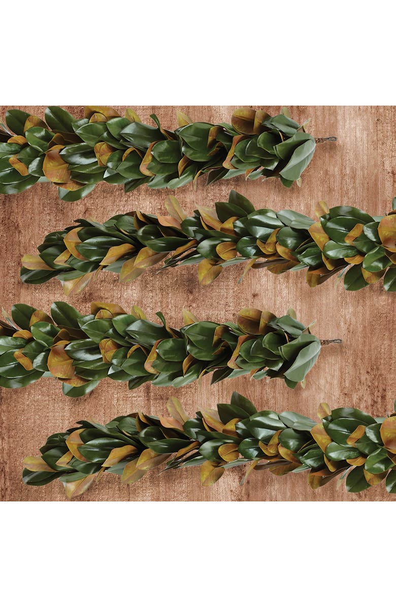 Napa Home & Garden Grand Magnolia Leaf Garland 72", Alternate, color, Green