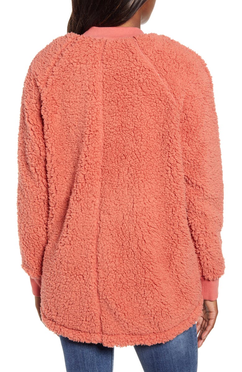 Caslon<sup>®</sup> Long Faux Fur Jacket, Alternate, color, 