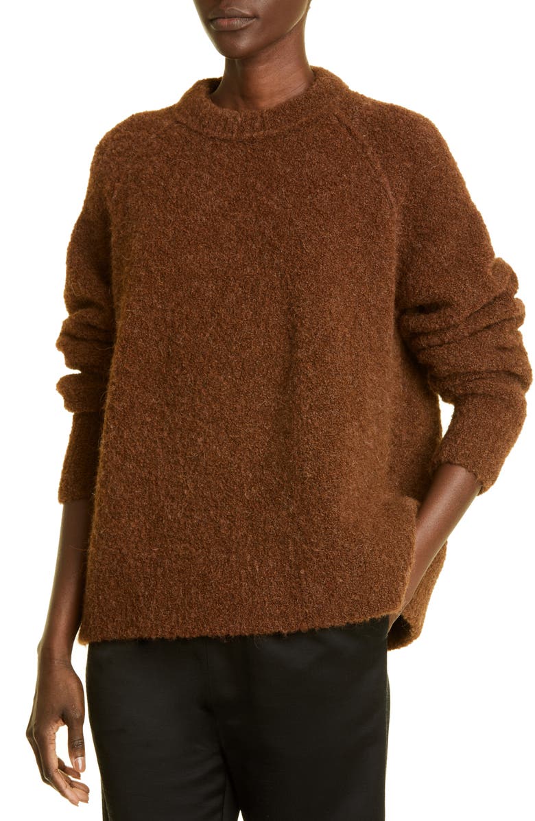 CO Alpaca Blend Bouclé Sweater, Alternate, color,