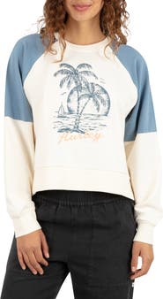 Hurley Palm Sea Crew Graphic Sweatshirt