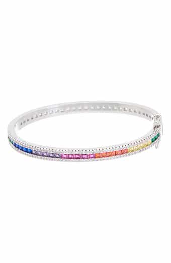 Rainbow Cubic Zirconia Tennis Bracelet