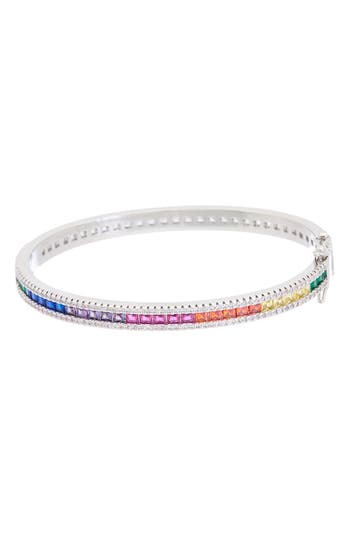 Juvell Rainbow Cubic Zirconia Tennis Bracelet In Brown