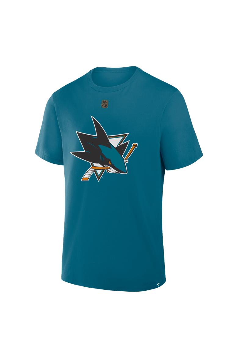 Men's Fanatics Macklin Celebrini Teal San Jose Sharks Authentic Stack Name & Number T-Shirt, Alternate, color, Teal
