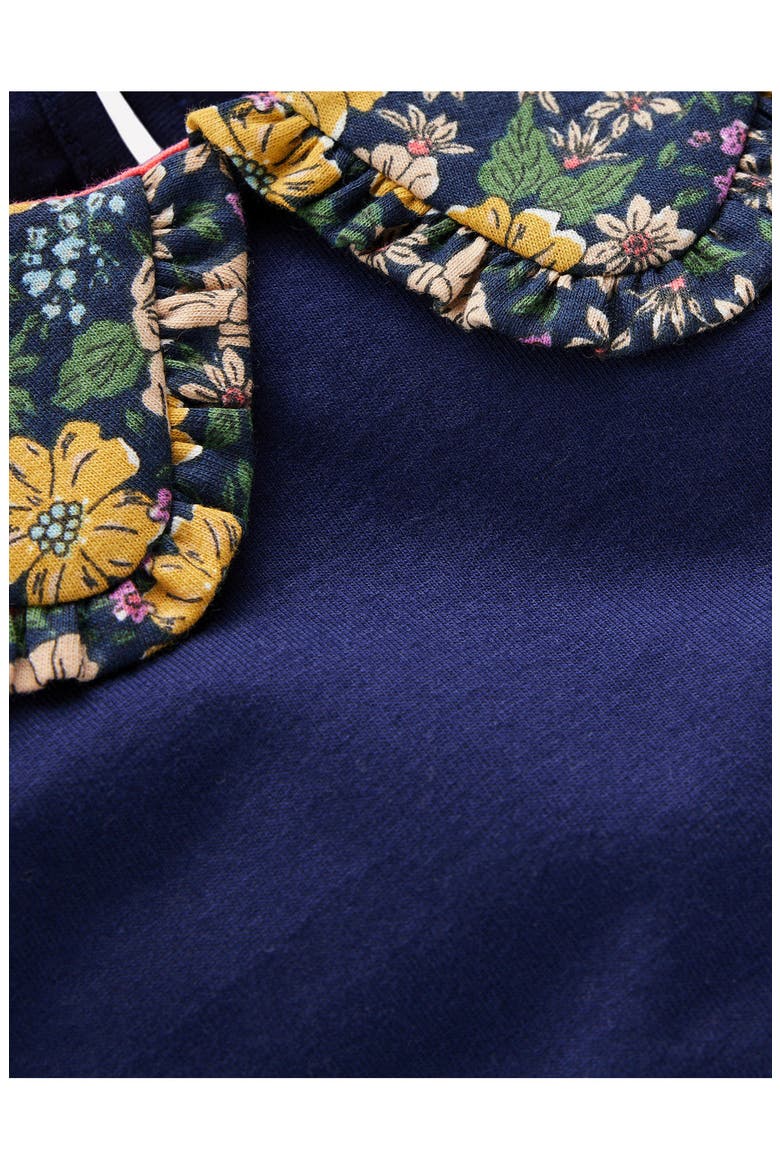 Kids' Collared Breton Jersey Top, Alternate, color, COLLEGE NAVY FLORAL
