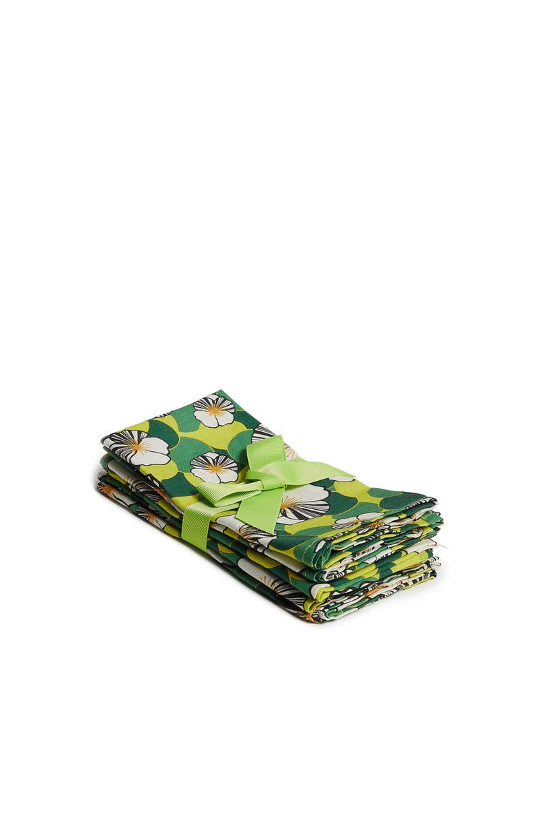 La DoubleJ Large Napkins Set Of 6 (45X45) Ninfea Green, Main, color, Ninfea Green