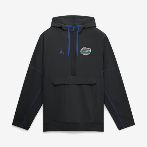 Men's Jordan Brand Black Florida Gators 2026 Sideline Anorak Half-Zip Hooded Jacket