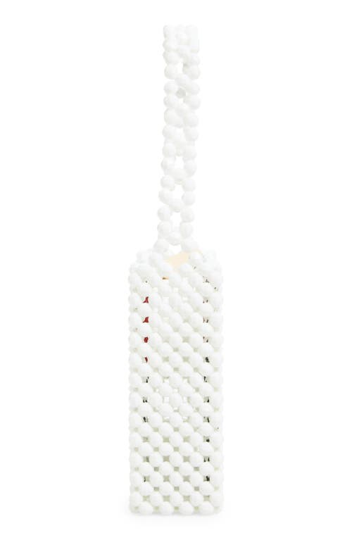 Susan Alexandra I Love Ny Beaded Top Handle Bag In White
