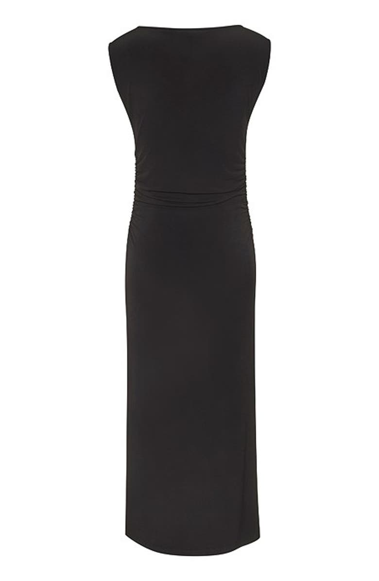 LASCANA Women's Boat Neck Fitted Maxi Dress, Alternate, color, Black