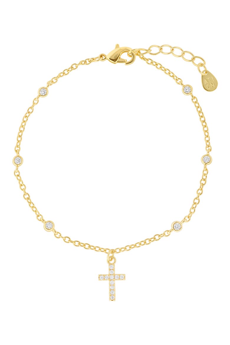 Cubic Zirconia Cross Pendant Bracelet video