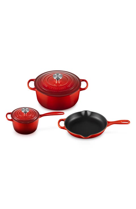 Signature Enameled Cast Iron 5-Piece Cookware Set