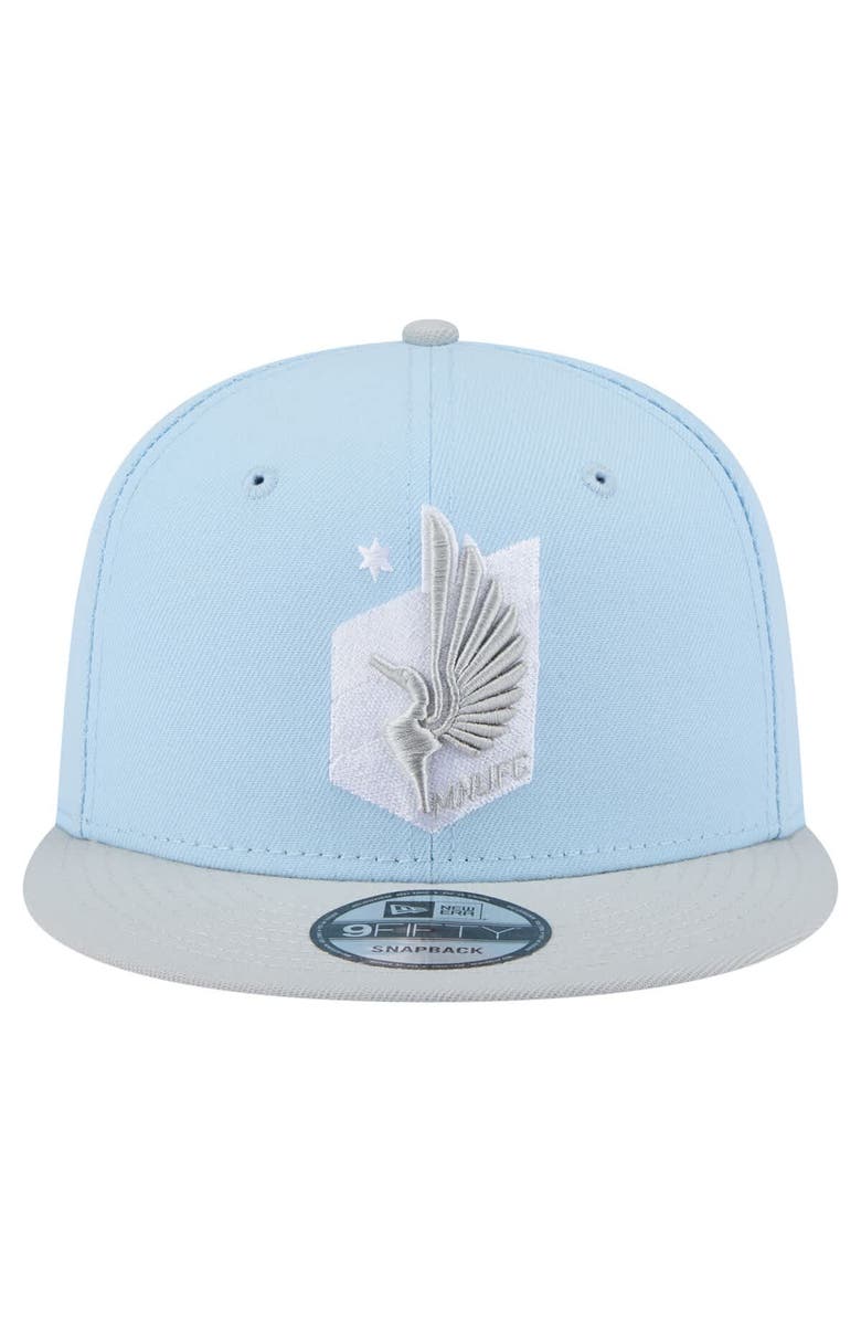 New Era Men's New Era Light Blue Minnesota United FC Color Pack Two-Tone 9FIFTY Snapback Hat, Alternate, color, 