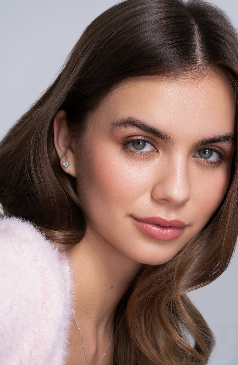 Bony Levy Maya Diamond Heart Stud Earrings, Alternate, color, 18K White Gold