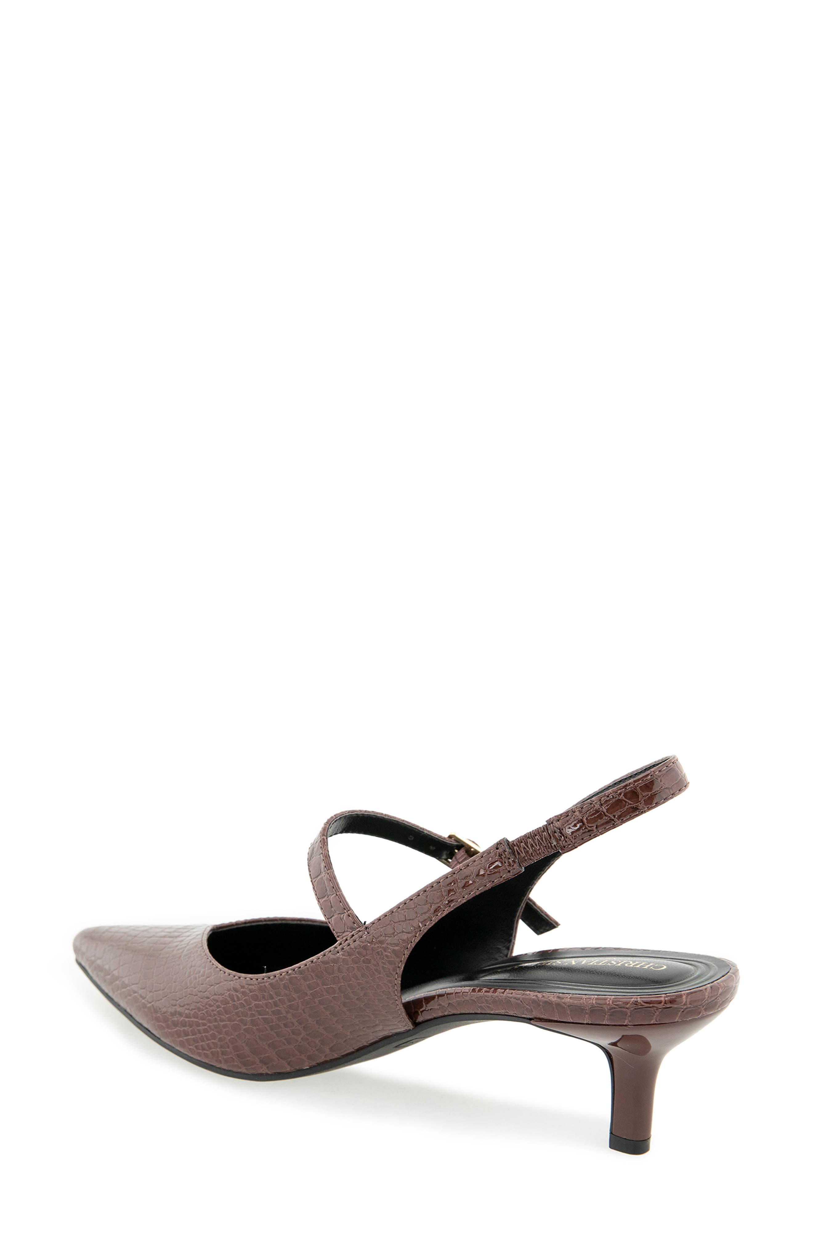 Daray Slingback Pump, Alternate, color, DARK BROWN