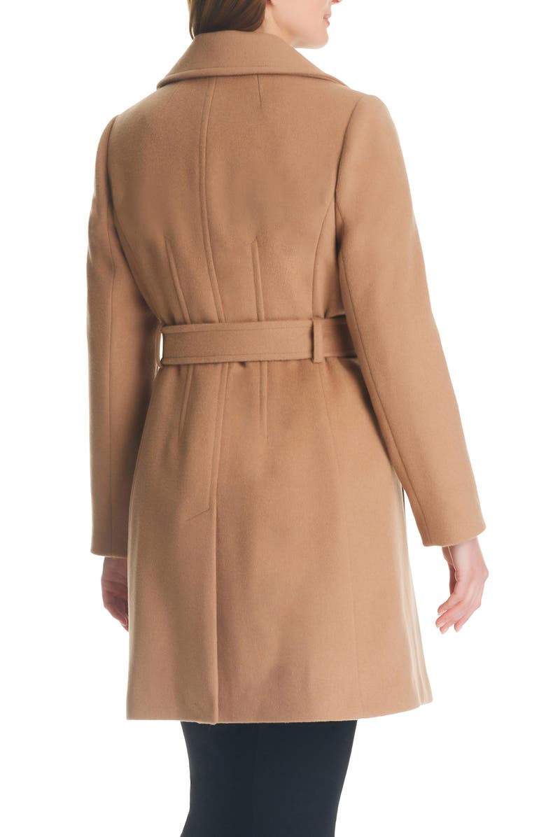 Kate Spade New York belted wool blend coat, Alternate, color,