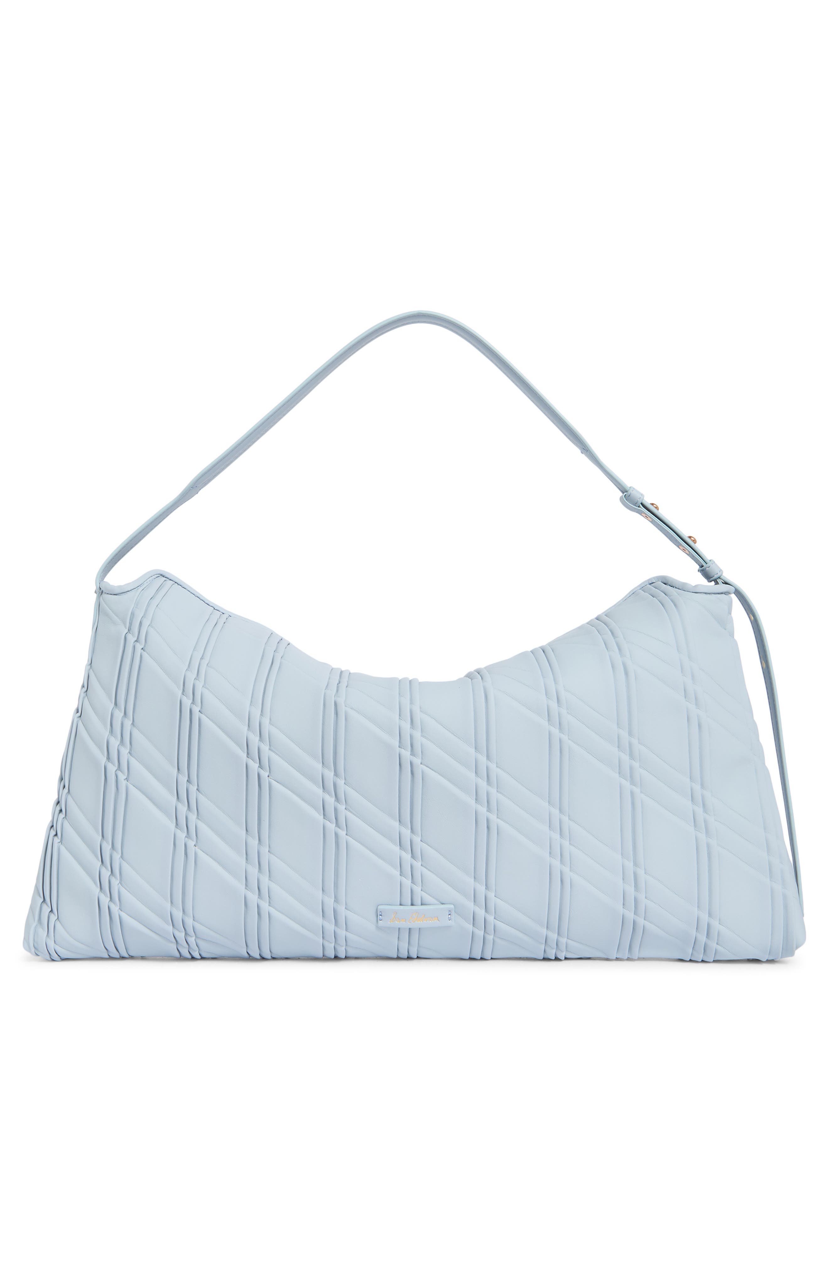 Sam Edelman Peddy Faux Leather Shoulder Bag, Alternate, color, Sky Blue