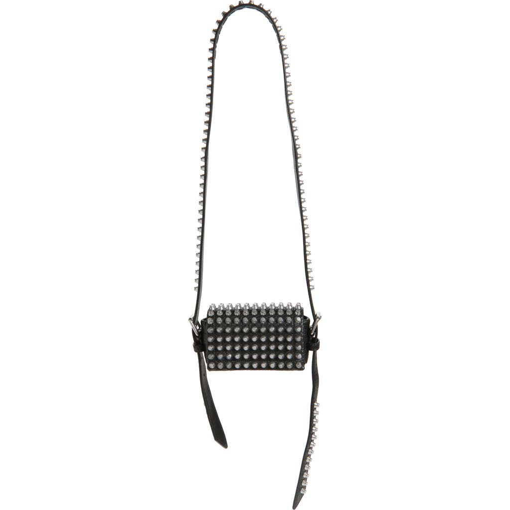Alexander Wang Studded Rectangular Shoulder Bag With Adaptable Strap In Black