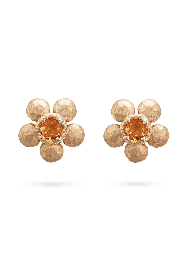 Flore Earrings Madeira Quartz, Alternate, color, Gold/Madeira Quartz