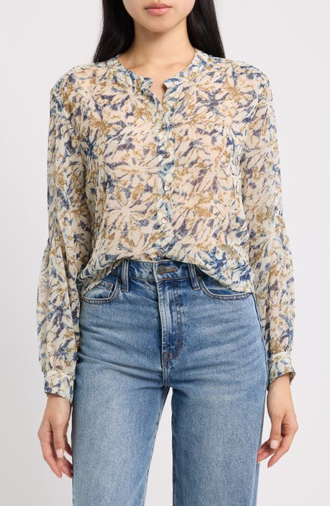 Bloomsbury Chiffon Button-Up Shirt
