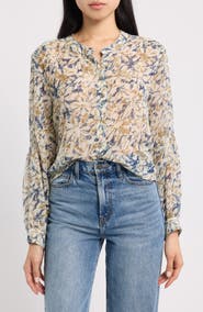 NIC+ZOE Bloomsbury Chiffon Button-Up Shirt