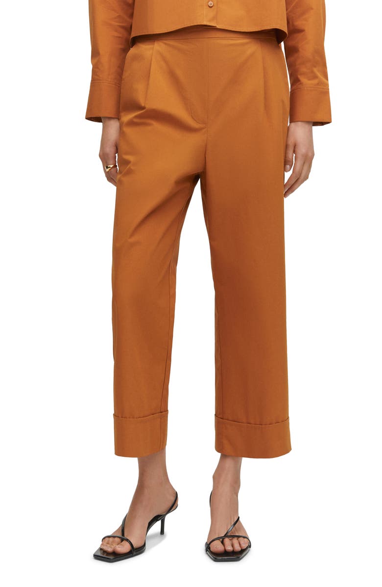 MANGO Pleat Front Ankle Pants, Main, color,