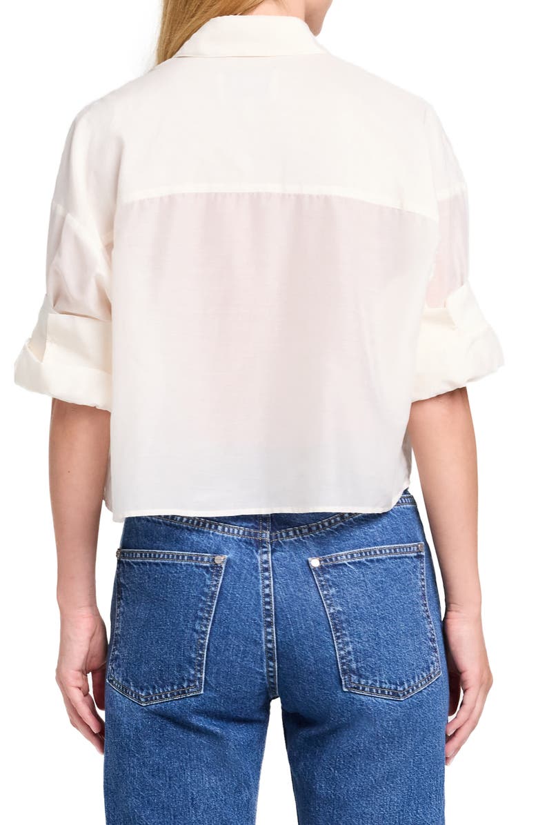 TWP Next Ex Ruffle Crop Shirt, Alternate, color, Ivory