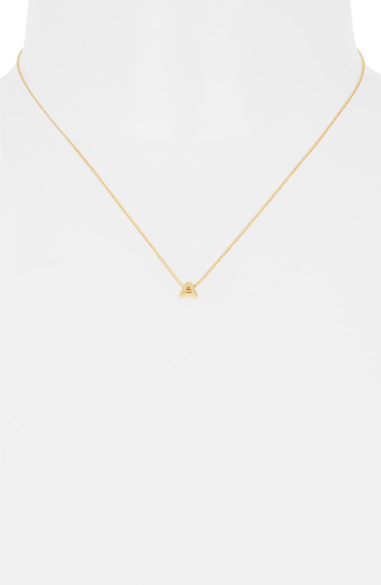 Leith Let Yourself Be You Bubble Initial Pendant Necklace, Alternate, color, A- Gold