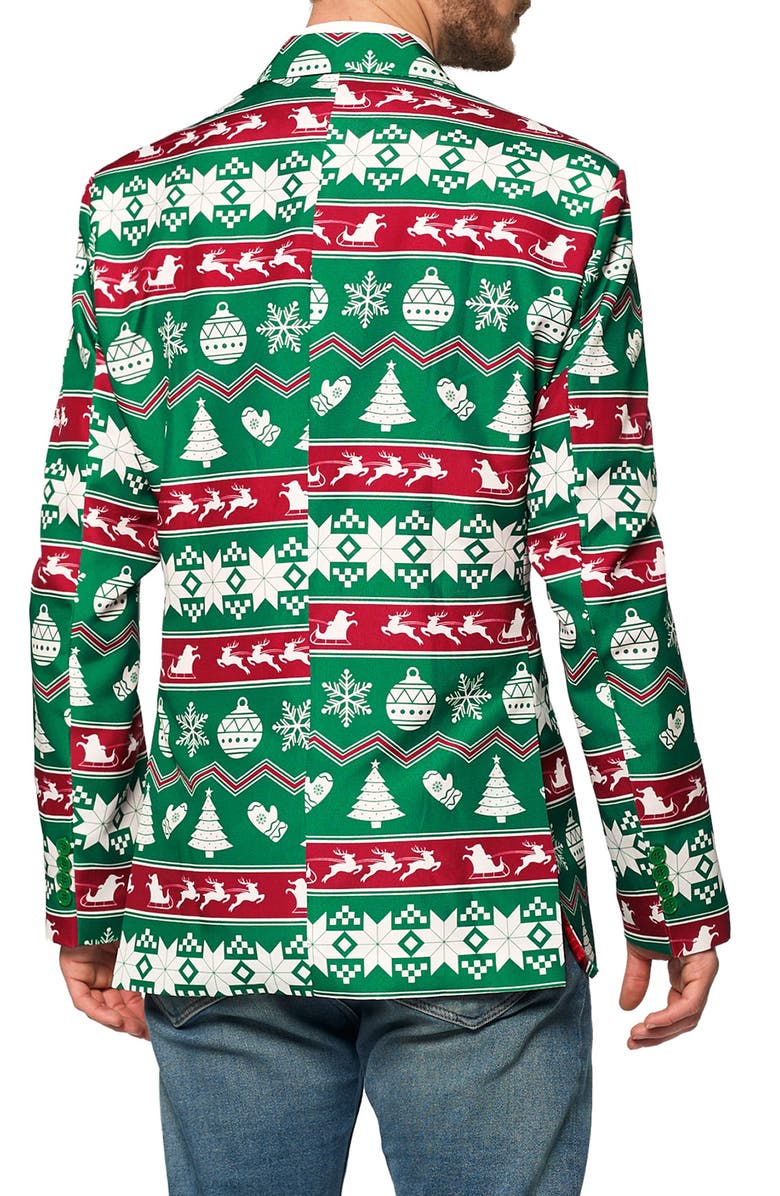 OppoSuits Christmas Green Nordic Tuxedo Jacket, Alternate, color, Green