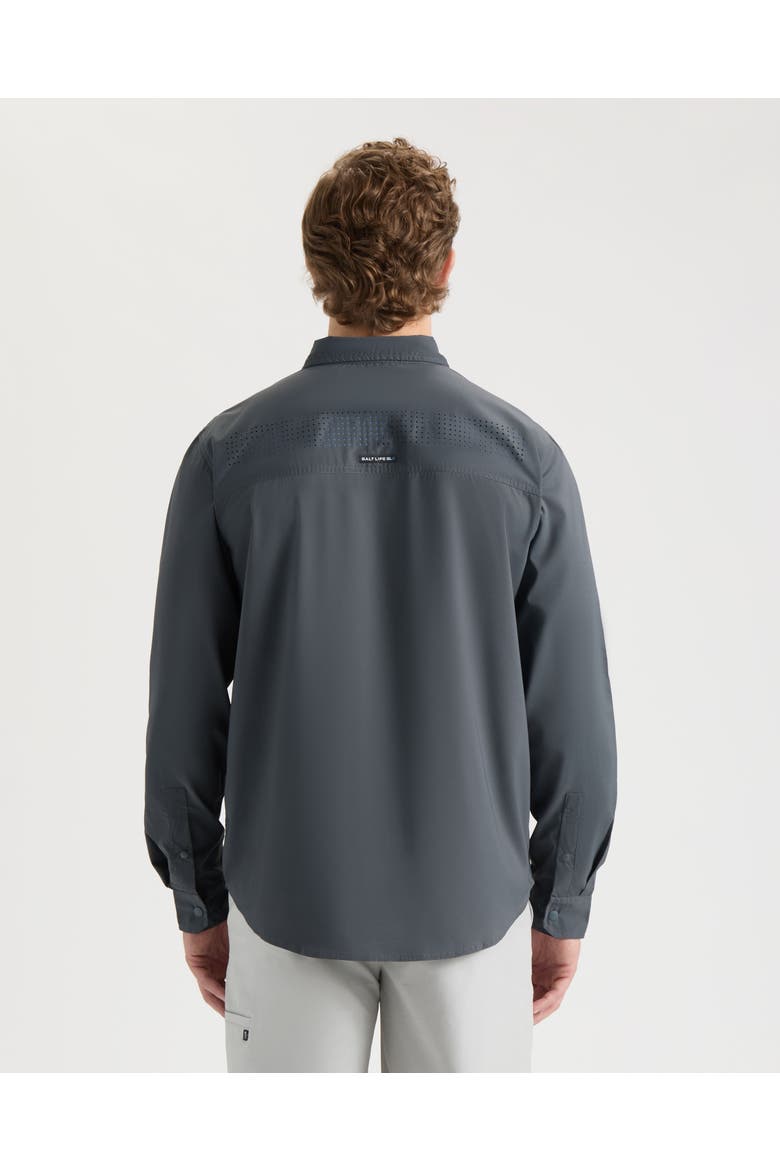 Jigging SLX Performance Long Sleeve Shirt, Alternate, color, Charcoal