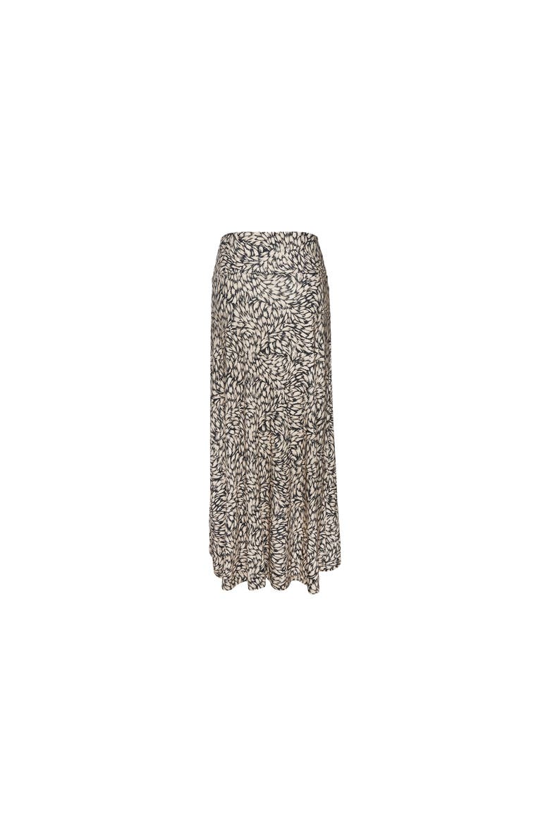 High Low Printed Skirt, Alternate, color, Black & Taupe